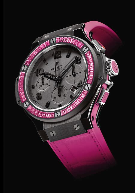 hublot pink and black watch|all black Hublot.